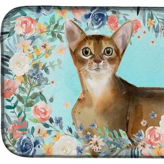 """" Caroline's Treasures CK3386DDM Abyssinian Spring Flowers Dish-Drying-Mats 14 X 21 Multicolor """"
