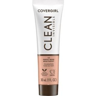 Covergirl Clean Invisible Perfect Beige Foundation Blendable Formel Buildable Coverage Letvægt Naturlig finish Ikke-komedogen 1 oz