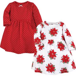 Hudson Baby Girls 'Cotton Dresses Poinsettia Dot 4T