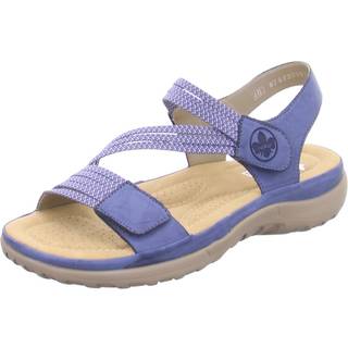 Rieker W Sandal med Elastik og Velcro Blå 42