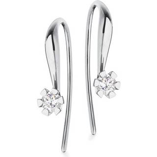 Vida diamant ørebøjler i 14kt. hvidguld med i alt 0,20ct.