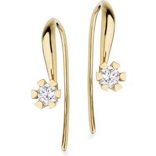 Vida diamant ørebøjler i 14 kt. guld med i alt 0,30ct.