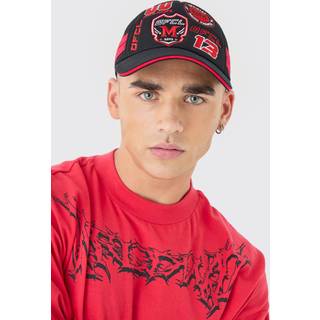 Mens Badge Foam Trucker Cap In Red