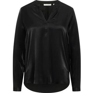 Viscose Shirt Blouse in black plain