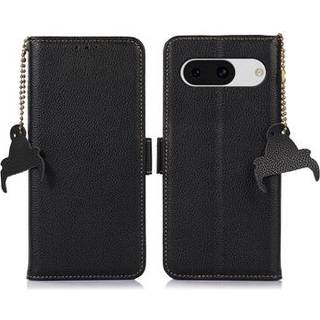 Google Pixel 8a Læderpung med RFID - Sort