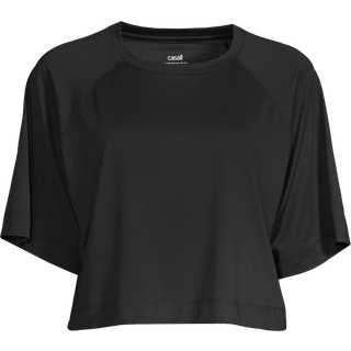 Casall Women's Laser Mesh Crop Tee Black, S