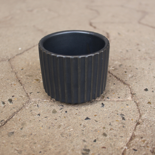 Skjuler sort rillet - Pearl - H6 - Ø7 cm