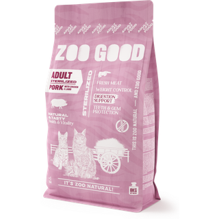 ZOO GOOD Cat Adult Sterilised Grain Free Pork & Lamb - 8 kg