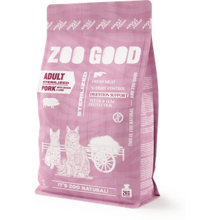 ZOO GOOD Cat Adult Sterilised Grain Free Pork & Lamb - 2 kg