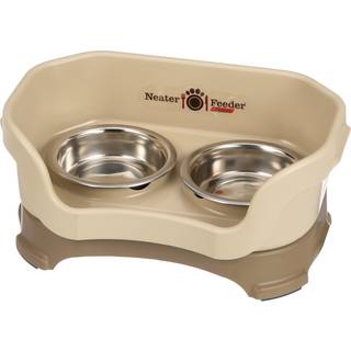 Neater Feeder Deluxe Mess Proof kattesk?le forh?jet til alle racer - Fremstillet i USA - Ingen spild h?vede sk?le til indend?rs katte - Rustfrit