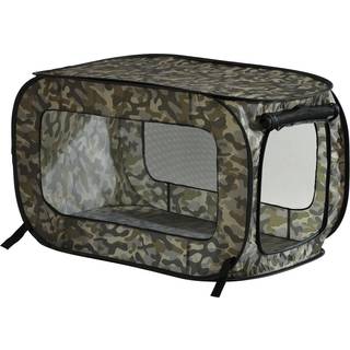 Beatrice Home Fashions Brbar sammenklappelig Pop Up Kennel Rejse Katte- og Hundebur 40"""" L x 27"""" B x 27"""" H Camo Green