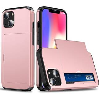 SKALO iPhone 14 Armor Cover kortholder - Rosa guld