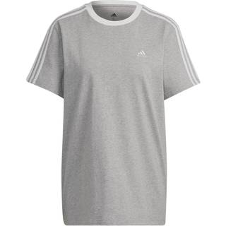adidas adidas Grey Essentials 3-Stripes Boyfriend 100% Cotton T-Shirt