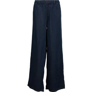 Frame Lisa Wide Pants - Mørkeblå Denim Rinse Wash - Object