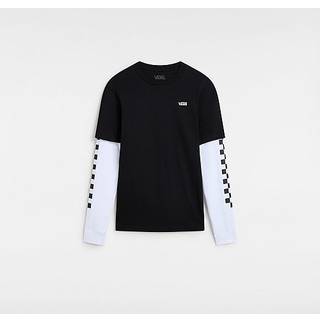 Vans - Kids Long Twofer T-shirt (8-14 years), Black, Size: L - Black - L