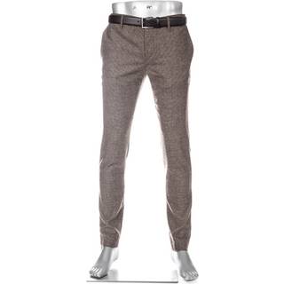 Alberto Herren Hose braun meliert Slim Fit