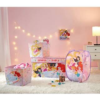 Disney Princess 4-delt opbevaringss?t til b?rn - Pop Up-h?m, sammenklappelig opbevaringskasse og 2 indskudsbeholdere - Sovev?relses- og leget?jso