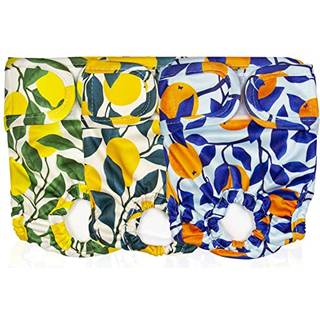 Pet Magasin Genanvendelige vaskbare hundebleer (pakke med 3) Meget absorberende med strk og fleksibel lukning (botanisk frugt XL (23 -35 talje))