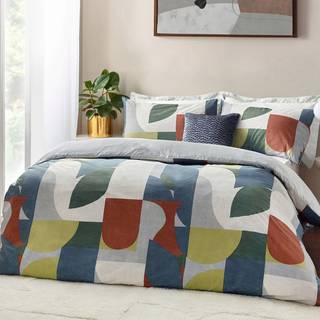 HÖEM HÖEM Dusk and Bronze Siresa Abstract Geometric Duvet Cover Set