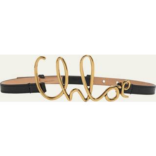ChloÃ© ChloÃ© Iconic slim leather belt - black - 80CM