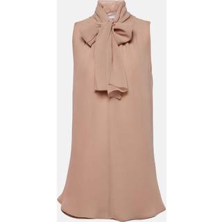 Max Mara Mela bow-detail silk top - black - S