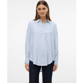 Nora Oversize Skjorte, Bright White/Blue, M