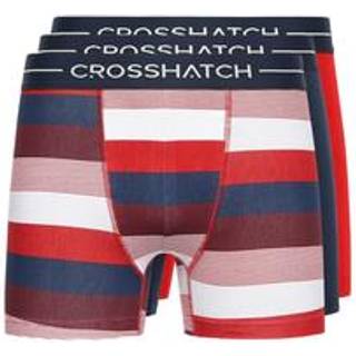Crosshatch Herre Avocet Tre Pak Boxer Shorts Rød