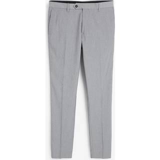 Next Light Grey Slim Fit Stretch Smart Trousers