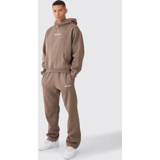 Mens Chocolate Limited Edition Oversized Boxy Split Hem Tracksuit
