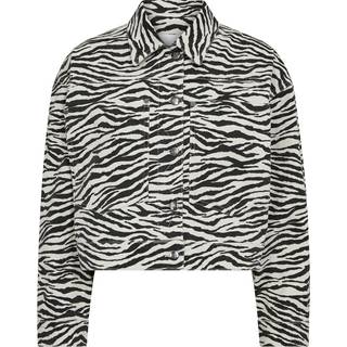 ZionCC Zebra Crop Jakke, Off White/Black, M