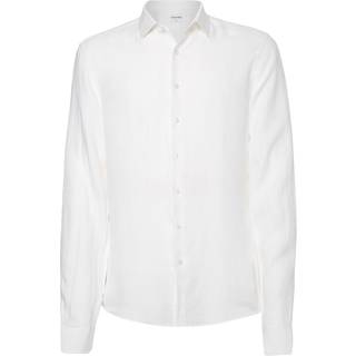Linen Solid Skjorte, Hvid, 38