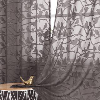 Ovzme anji brune rene gardiner 96 tommer l?ngde 2 paneler indstillet til stue sovev?relse udbr?ndthed klip rene gardin vindue gardiner s?t bondeg