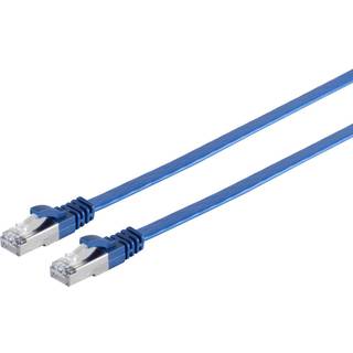 Cat 7 U/FTP Netværkskabel - Fladt - Blå - 0.50 m