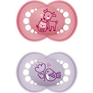 MAM Original Naturgummi Sut Pink/Lilla 6-16 mdr. - 2 stk.