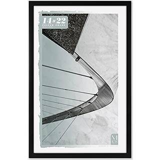 MCS Foundation 14x22 plakatramme Traditionel sort lodret og vandret v?g h?ngende stor billedramme til fotosplakater og kunsttryk (1-pack)