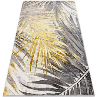 BLISS Z217AZ276 tæppe guld / grå - Blade Palmer, moderne, strukturel 120x170 cm