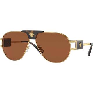 Versace Mand VE2252 147073 Solbriller Stål Guld Brun Pilot Normal