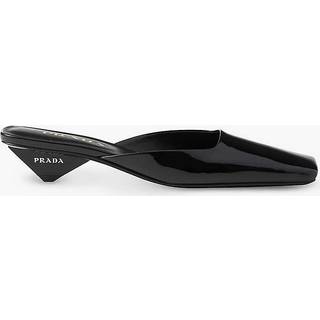 Patent Leather Mules in Black - 38