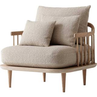 &Tradition - Fly SC1 - Hot Madison 093 - Smoked Oiled Oak - Lænestole - Space Copenhagen - Træ farvet - Træ/Tekstilmateriale