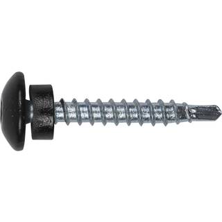 Nkt facadeskrue 4,8x35mm dh ude sort borespids tætningsbøsning 200pak tx20