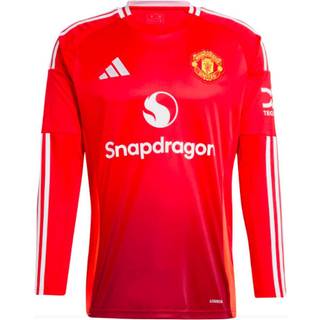 Manchester United 24/25 Long Sleeve hjemmebanetrøje - Mufc Red