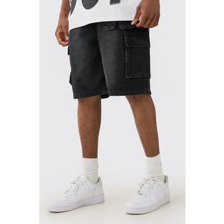 Mens Black Tall Official Denim Shorts