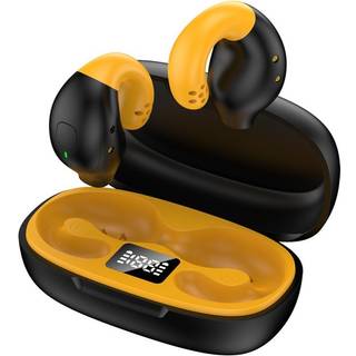 Delfin Ear Clip-hovedtelefoner HiFi Bluetooth-øretelefoner - Sort+Gul