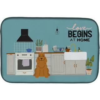 """" Caroline's Treasures CK7799DDM Red Cocker Spaniel Kitchen Scene Dish-Drying-Mats 14 X 21 Multicolor """"