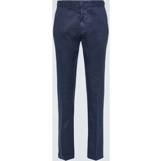 Loro Piana Linen and cotton slim pants - blue - EU 50