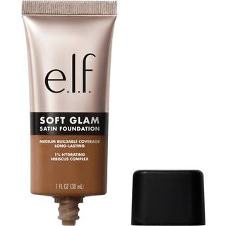E.L.F. Soft Glam Foundation Medium d?kning Langvarig og byggeligt fundament for en glat satin finish Vegansk og grusomhedsfri 55 dyb varm