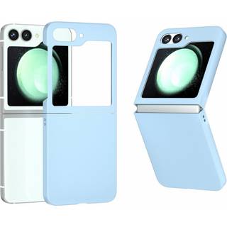 EIDERWOOD Samsung Galaxy Z Flip6 Gummibelagt Hård Plastik Bagside Cover - Lyseblå