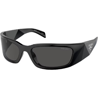 Prada Kvinde PR A14S 1AB5S0 Solbriller Acetat Sort Grå Sommerfugl Normal