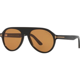 Tom Ford FT1047-P 63E 54 Solbriller Mænd Black - Matte Black Horn - 54mm