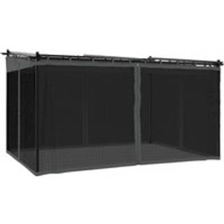 Pavillon 4X3M Mesh-Vægge Stål Farvet Creme - med meshstof / 4 x 3 m